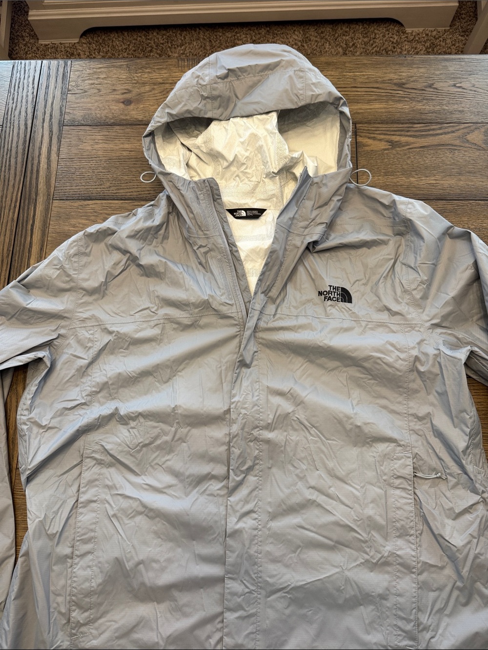 The North Face Light Grey Hooded Raincoat